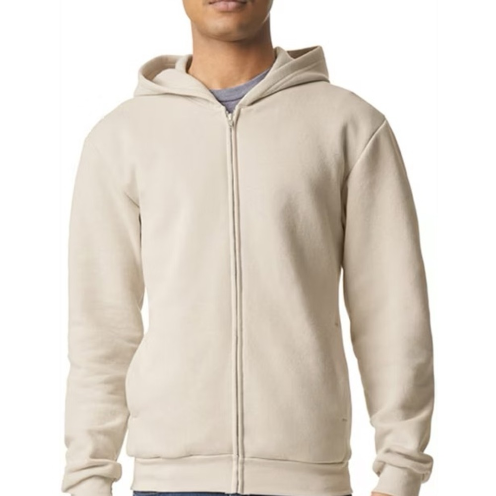 American Apparel Off-White Zip-Up Hoodie